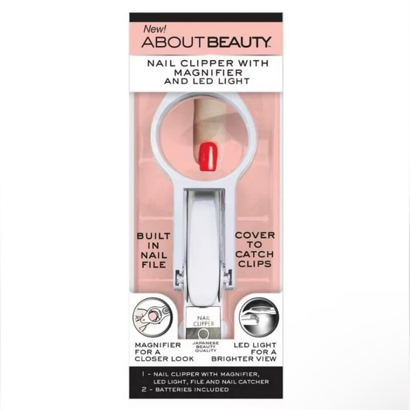 About Beauty Other - About Beauty Nail Clipper with Magnifier, Nail Catcher and LED Light, NIP